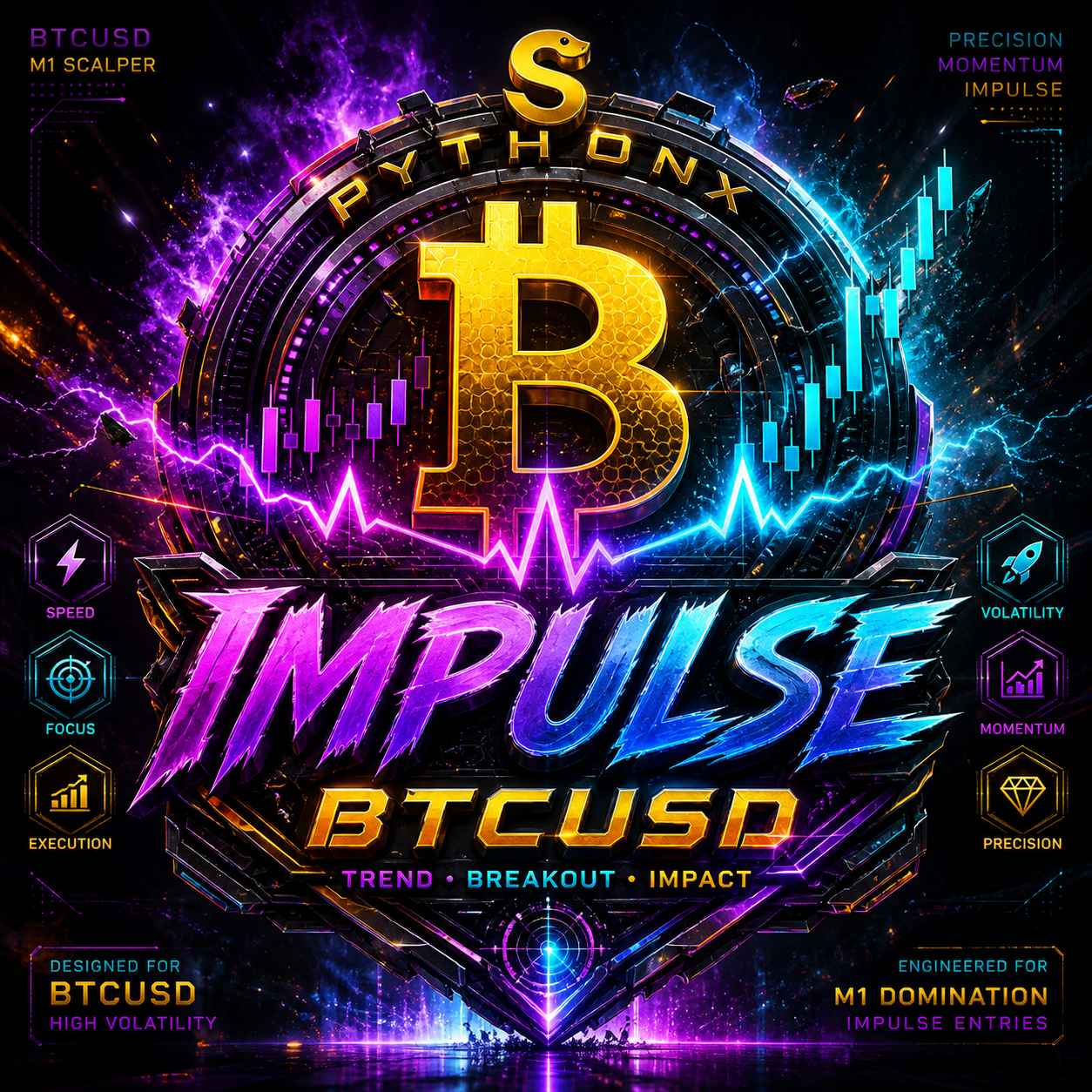 PythonX Impulse BTCUSD — MT5 Expert Advisor for BTCUSD